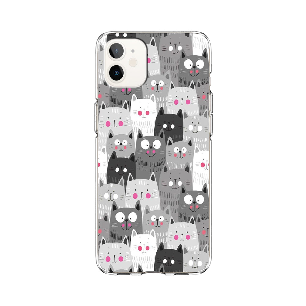 Cute Cat 001 iPhone 12 Case-Phone Case-Clear Soft Case-Altracase