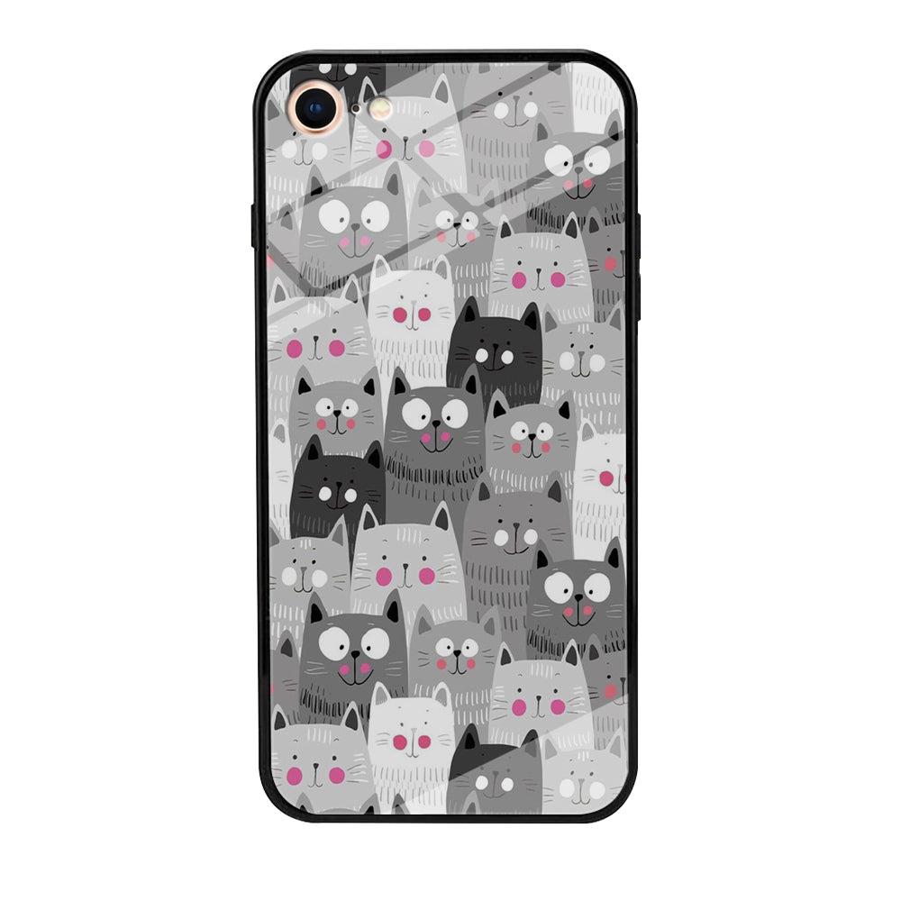 Cute Cat 001 iPhone SE 2020 Case-Phone Case-Tempered Glass Case-Altracase