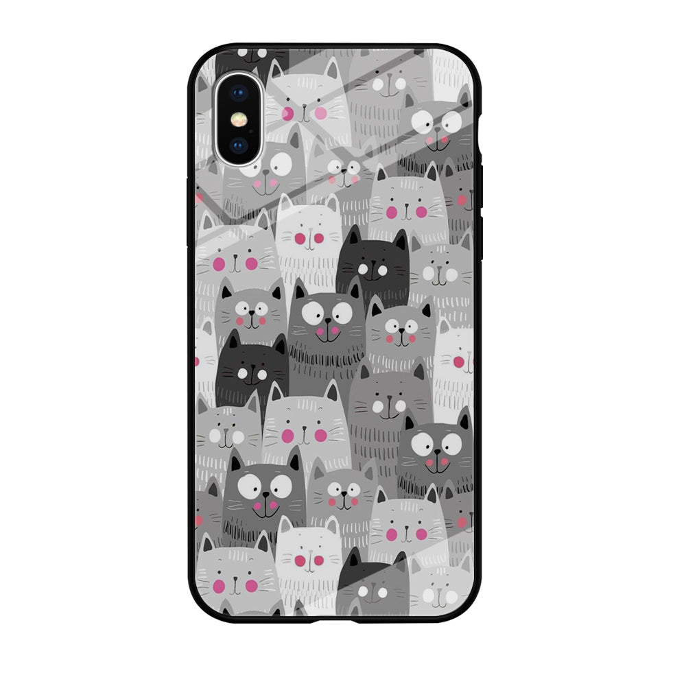 Cute Cat 001 iPhone Xs Case-Phone Case-Tempered Glass Case-Altracase