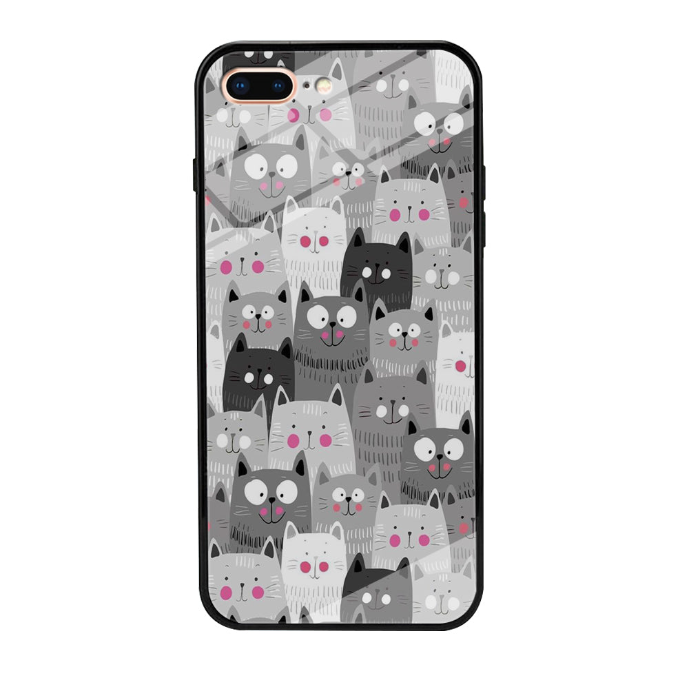 Cute Cat 001 iPhone 8 Plus Case-Phone Case-Tempered Glass Case-Altracase