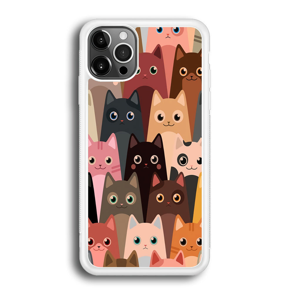 Cute Cat Doodle iPhone 12 Pro Max Case - Altracase