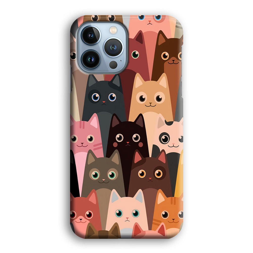 Cute Cat Doodle iPhone 15 Pro Max Case-Phone Case-3D Case-Altracase