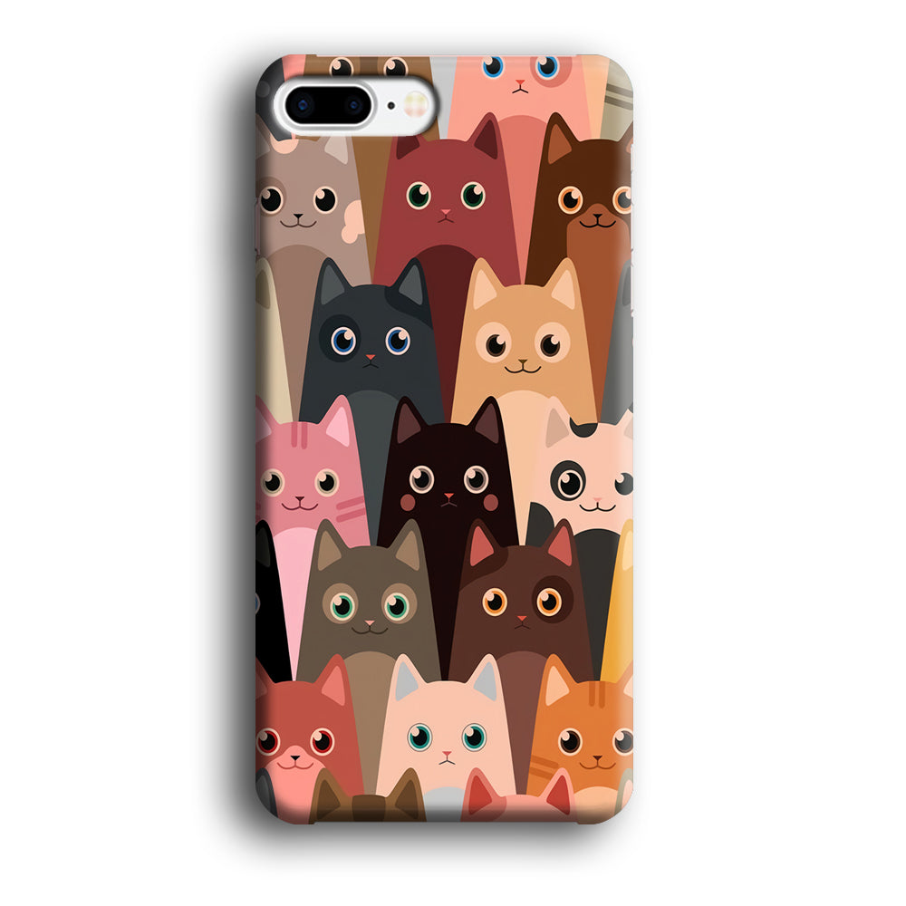 Cute Cat Doodle iPhone 8 Plus Case-Phone Case-3D Case-Altracase