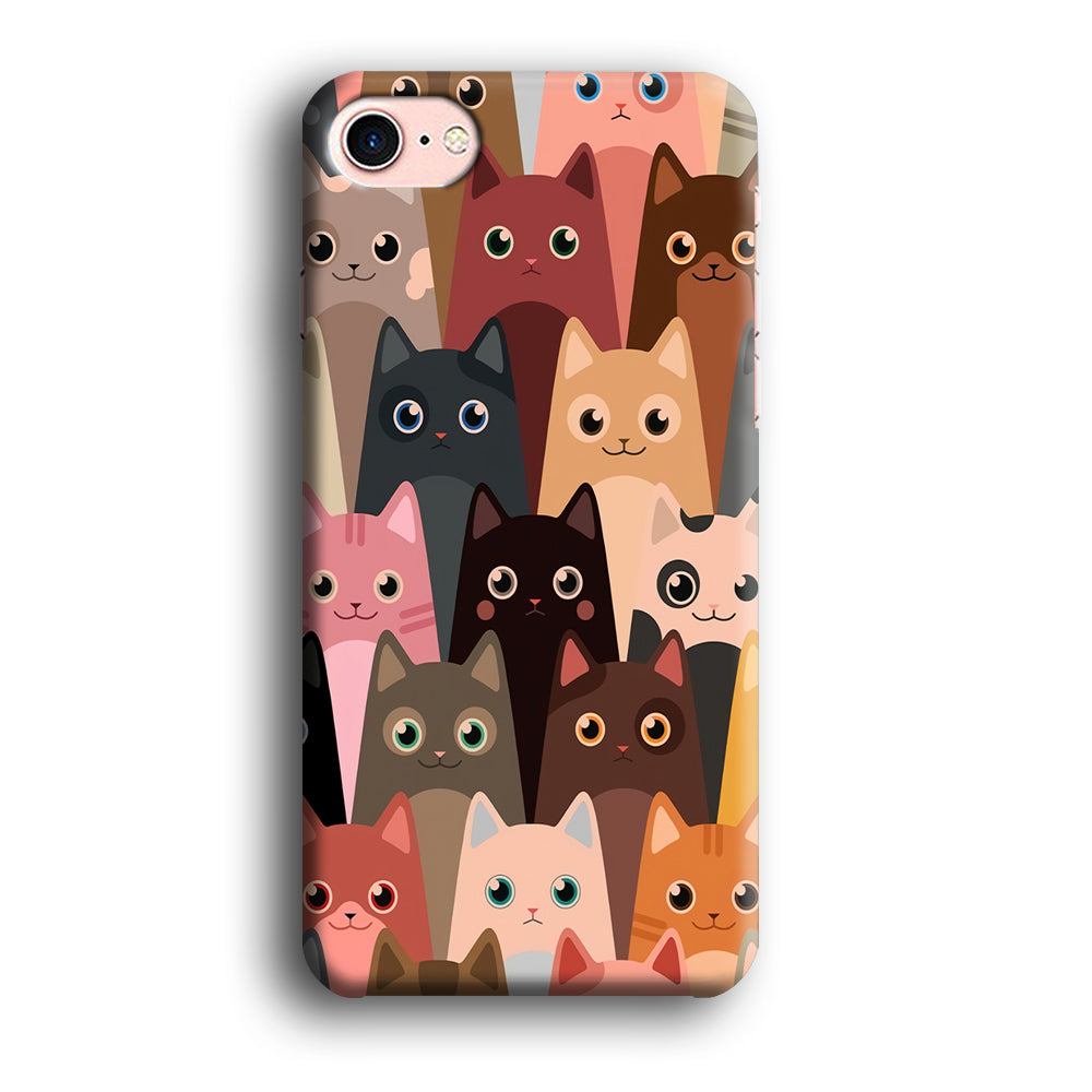 Cute Cat Doodle iPhone 7 Case-Phone Case-3D Case-Altracase