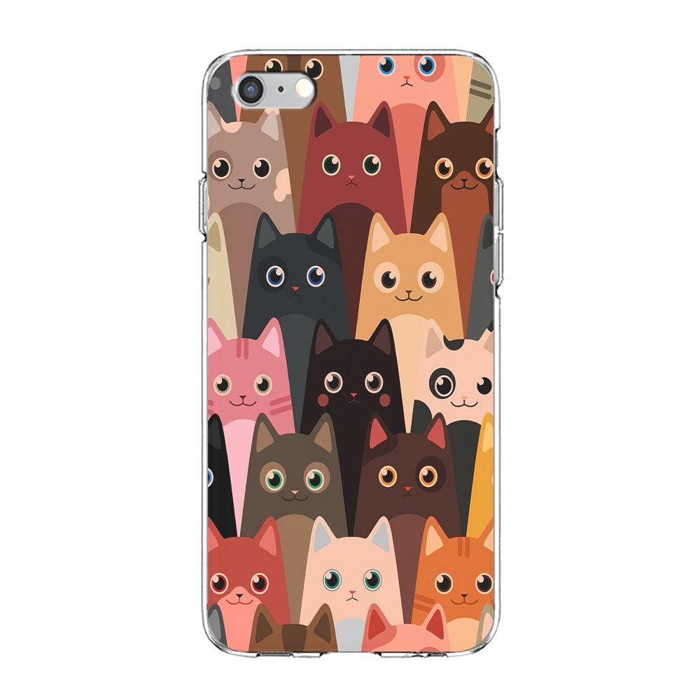 Cute Cat Doodle iPhone 6 | 6s Case-Phone Case-Clear Soft Case-Altracase