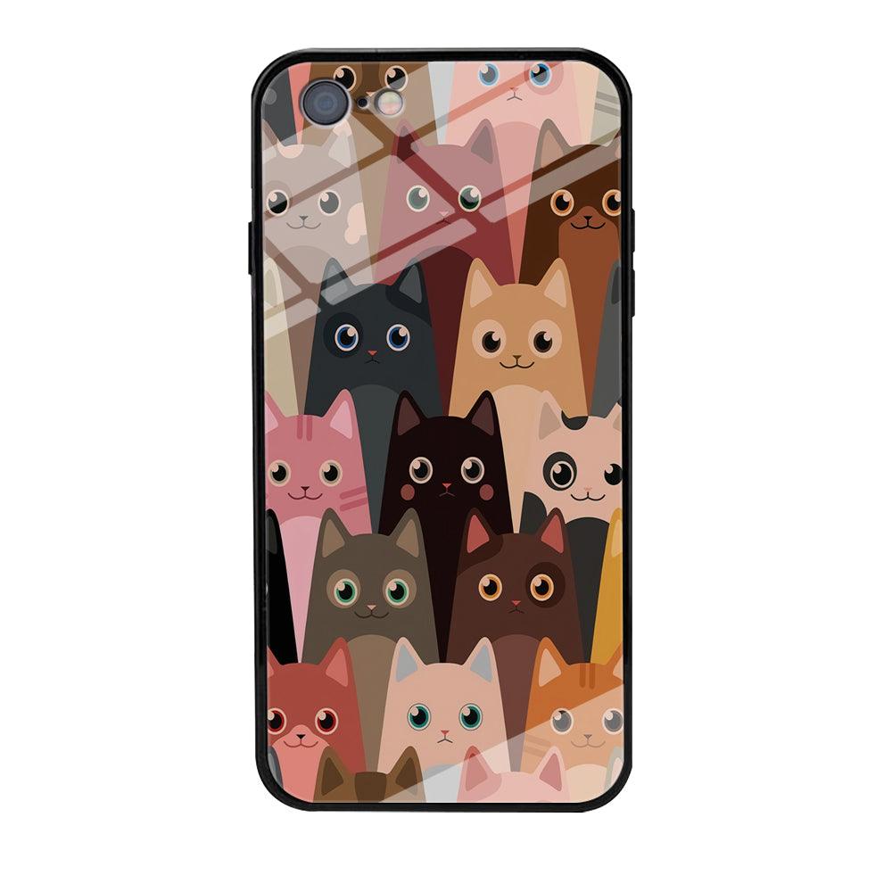 Cute Cat Doodle iPhone 6 | 6s Case-Phone Case-Tempered Glass Case-Altracase