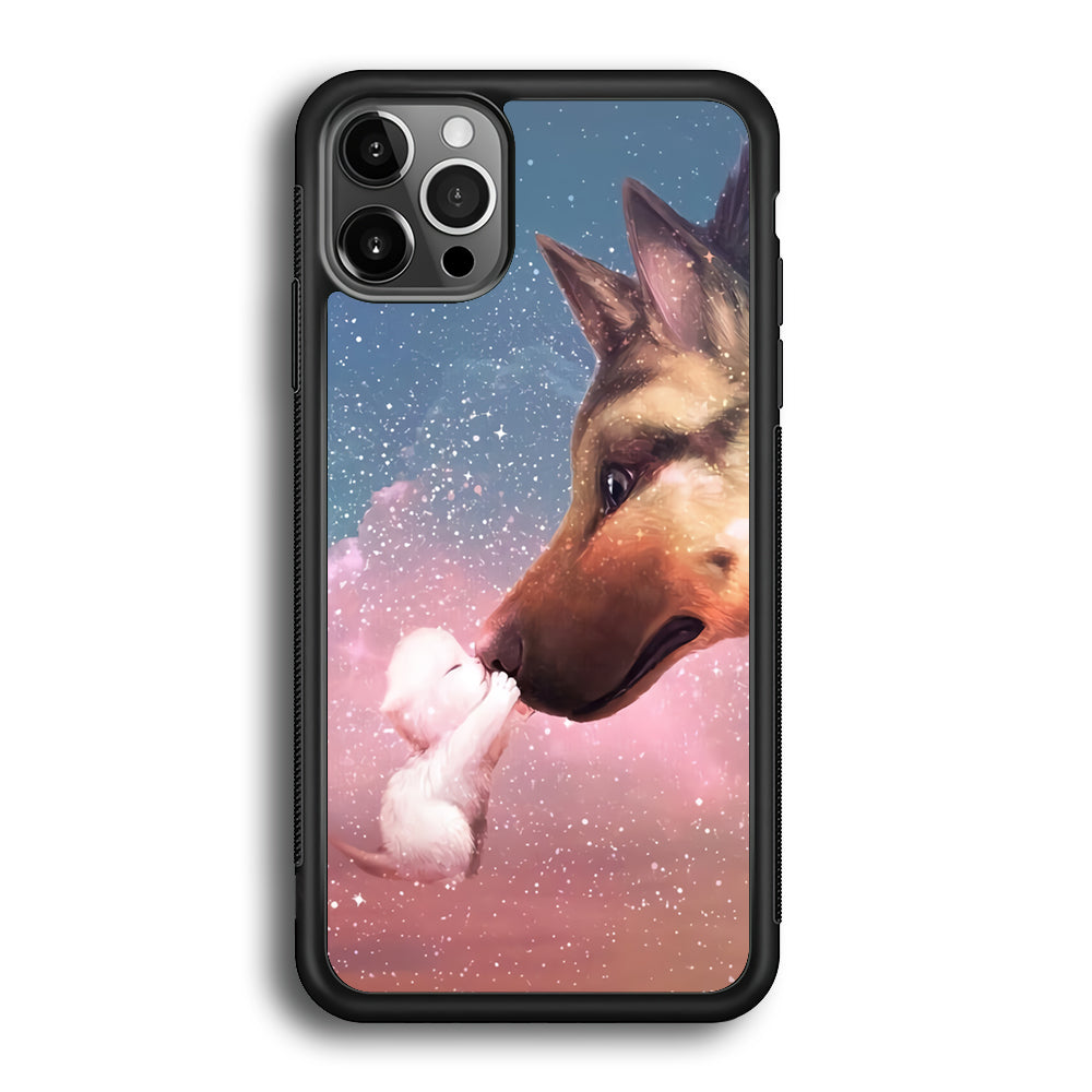 Cute Cat Kiss Dog iPhone 12 Pro Max Case - Altracase