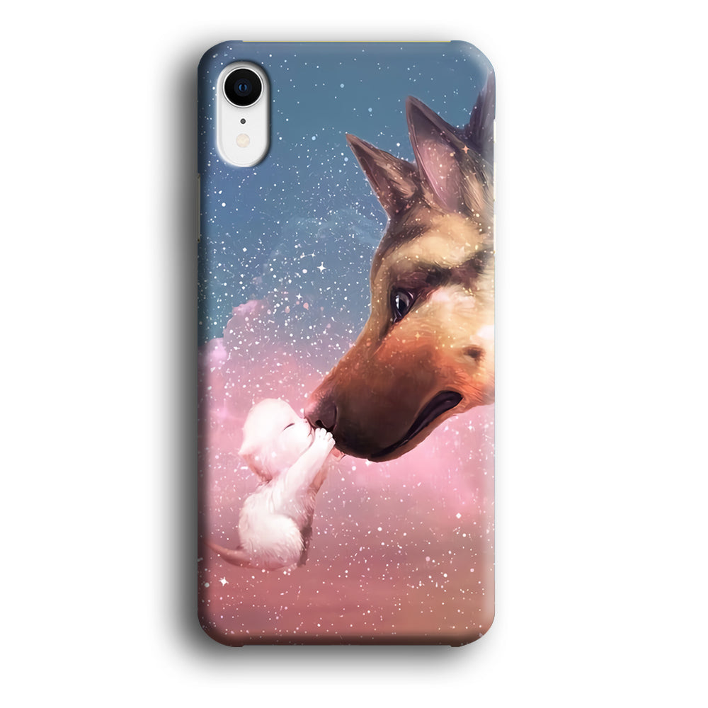 Cute Cat Kiss Dog iPhone XR Case-Phone Case-3D Case-Altracase