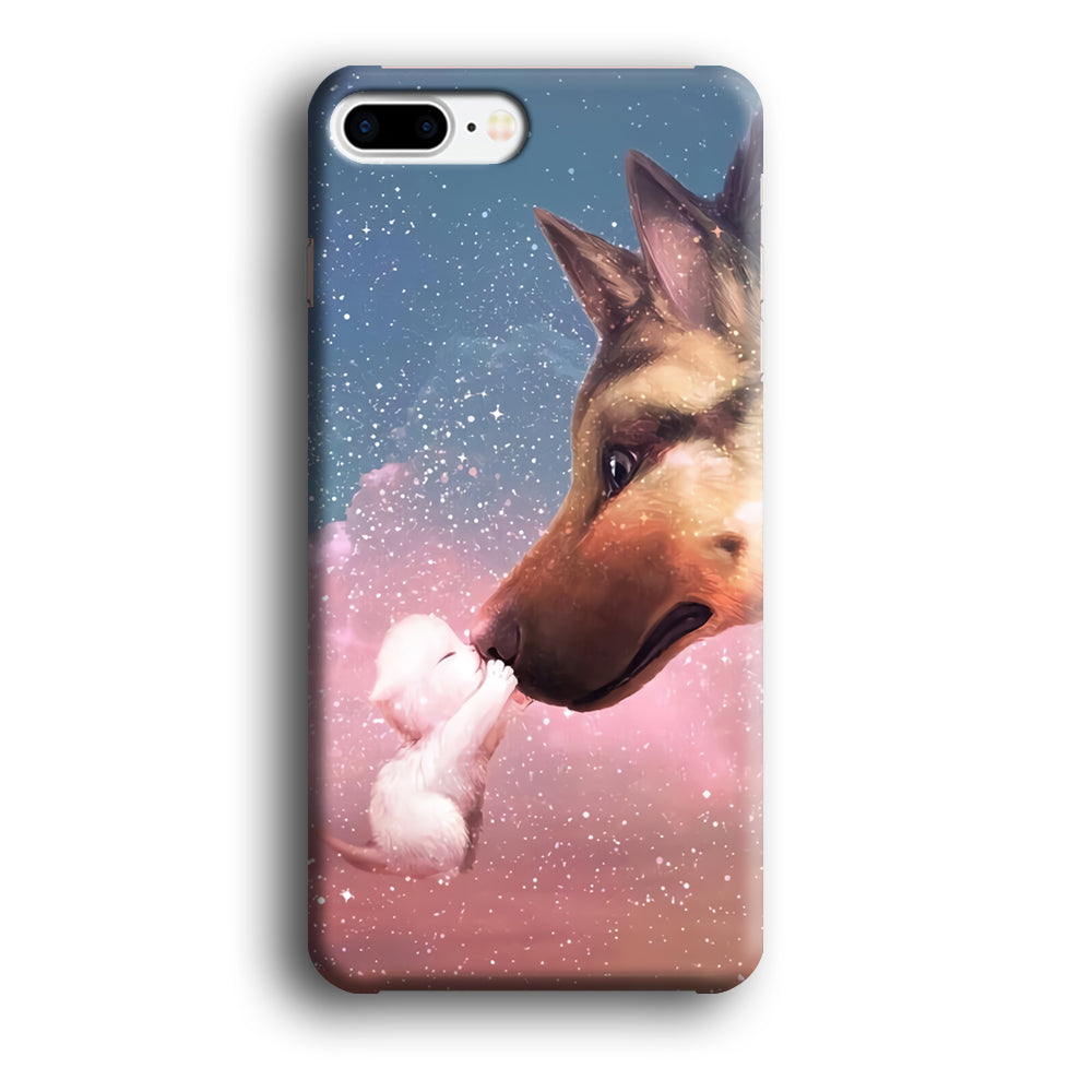 Cute Cat Kiss Dog iPhone 8 Plus Case-Phone Case-3D Case-Altracase