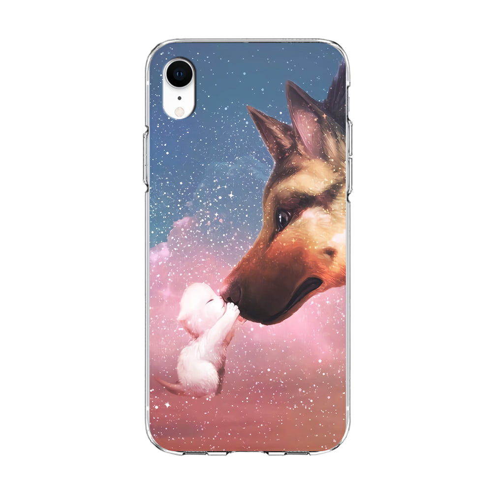 Cute Cat Kiss Dog iPhone XR Case-Phone Case-Clear Soft Case-Altracase