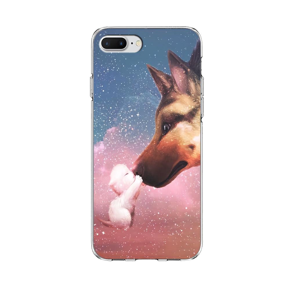 Cute Cat Kiss Dog iPhone 8 Plus Case-Phone Case-Clear Soft Case-Altracase