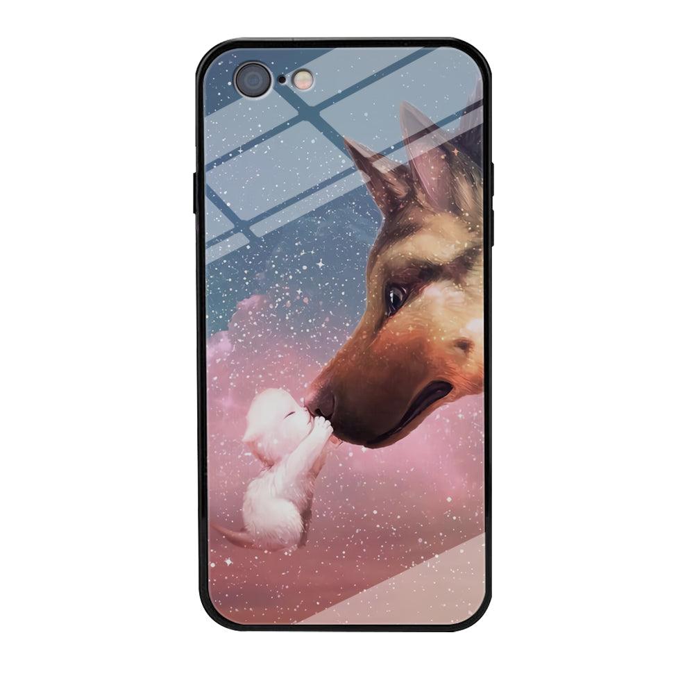 Cute Cat Kiss Dog iPhone 6 | 6s Case-Phone Case-Tempered Glass Case-Altracase