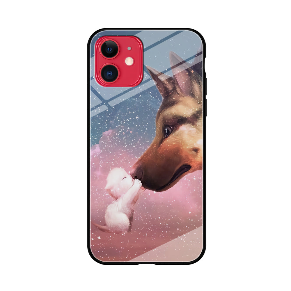 Cute Cat Kiss Dog iPhone 11 Case-Phone Case-Tempered Glass Case-Altracase