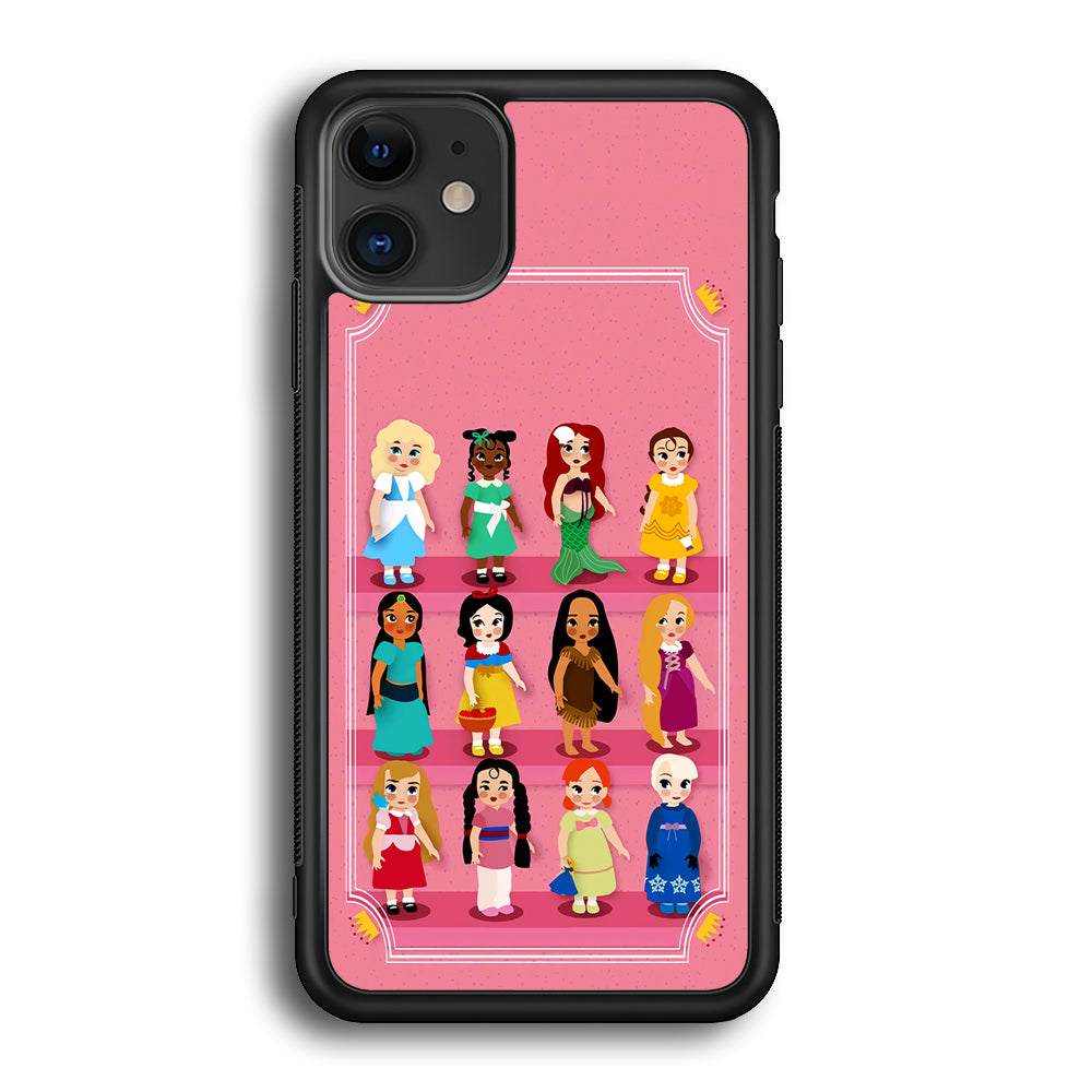 Cute Disney Princess iPhone 12 Case-Phone Case-Rubber Black (2D Case)-Altracase