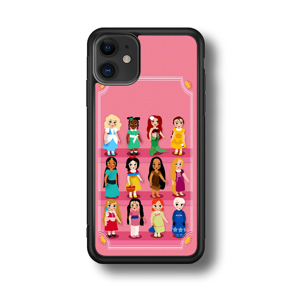 Cute Disney Princess iPhone 11 Case-Phone Case-Rubber Black (2D Case)-Altracase