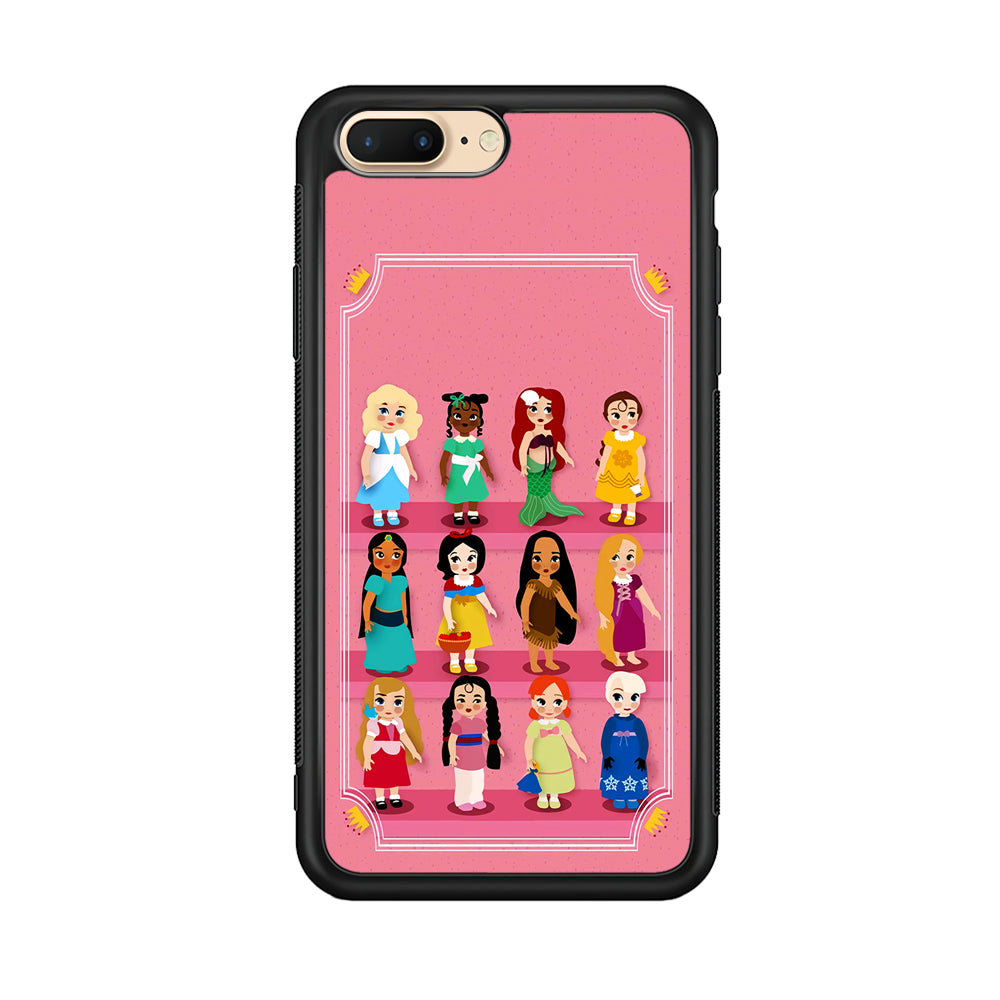 Cute Disney Princess iPhone 8 Plus Case-Phone Case-Rubber Black (2D Case)-Altracase