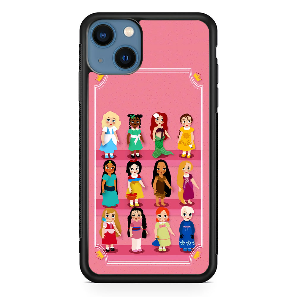 Cute Disney Princess iPhone 13 Case-Phone Case-Rubber Black (2D Case)-Altracase