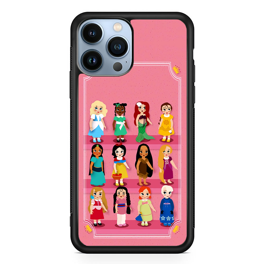 Cute Disney Princess iPhone 15 Pro Max Case-Phone Case-Rubber Black (2D Case)-Altracase