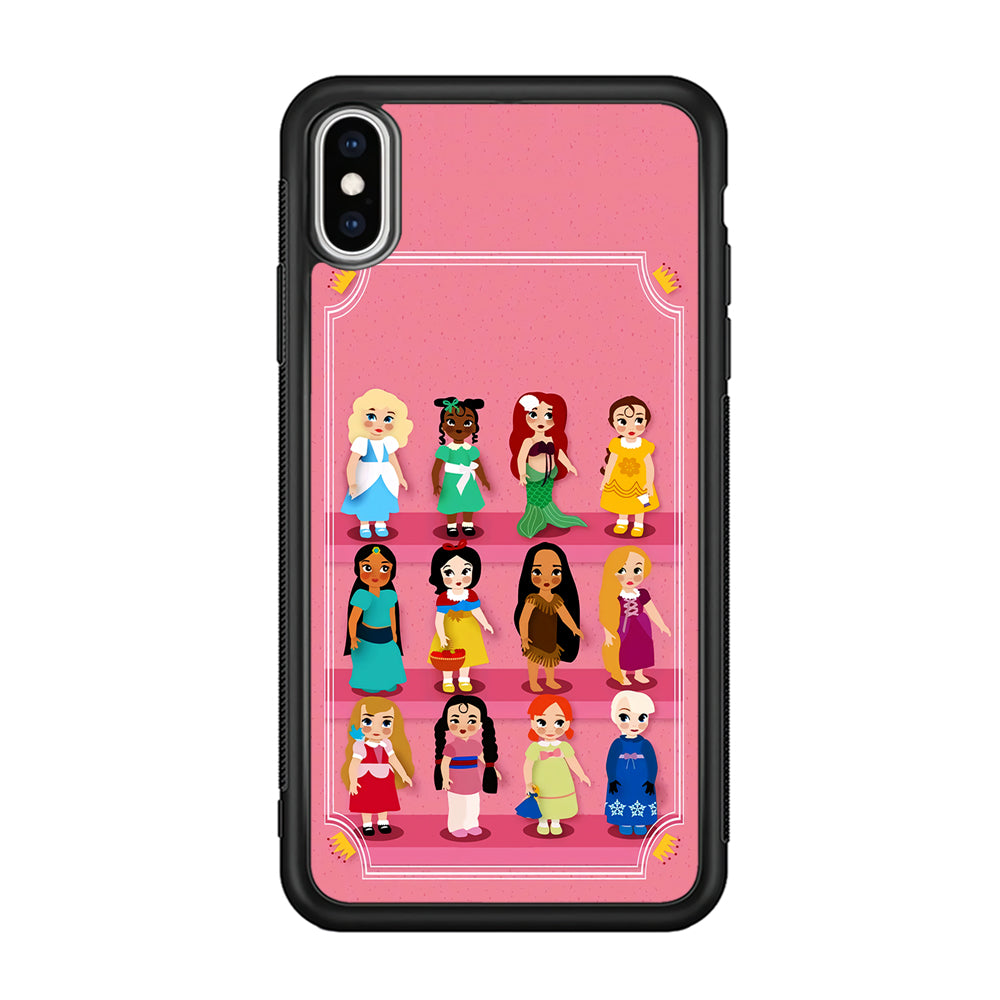 Cute Disney Princess iPhone X Case-Phone Case-Rubber Black (2D Case)-Altracase