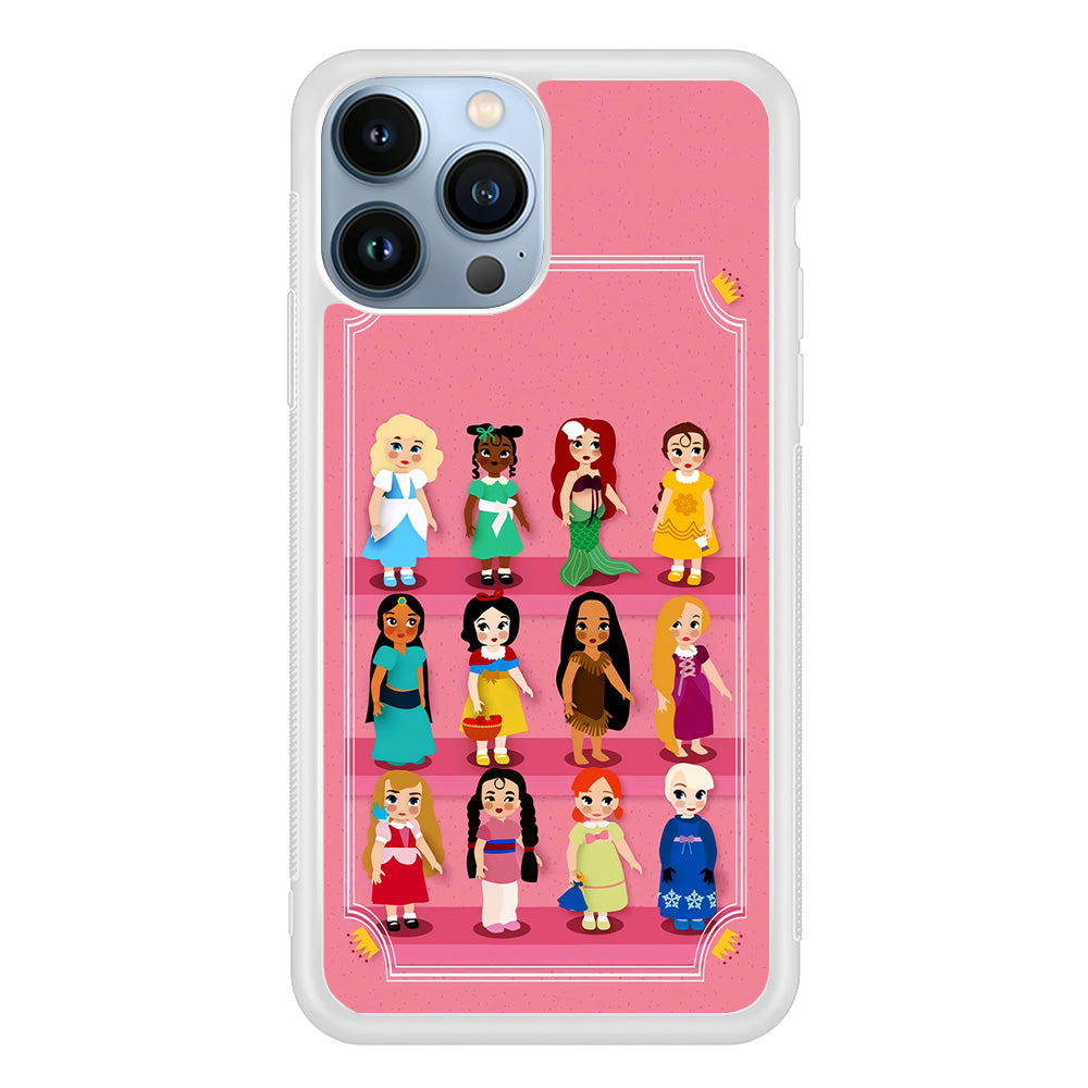 Cute Disney Princess iPhone 15 Pro Max Case-Phone Case-Rubber White (2D Case)-Altracase