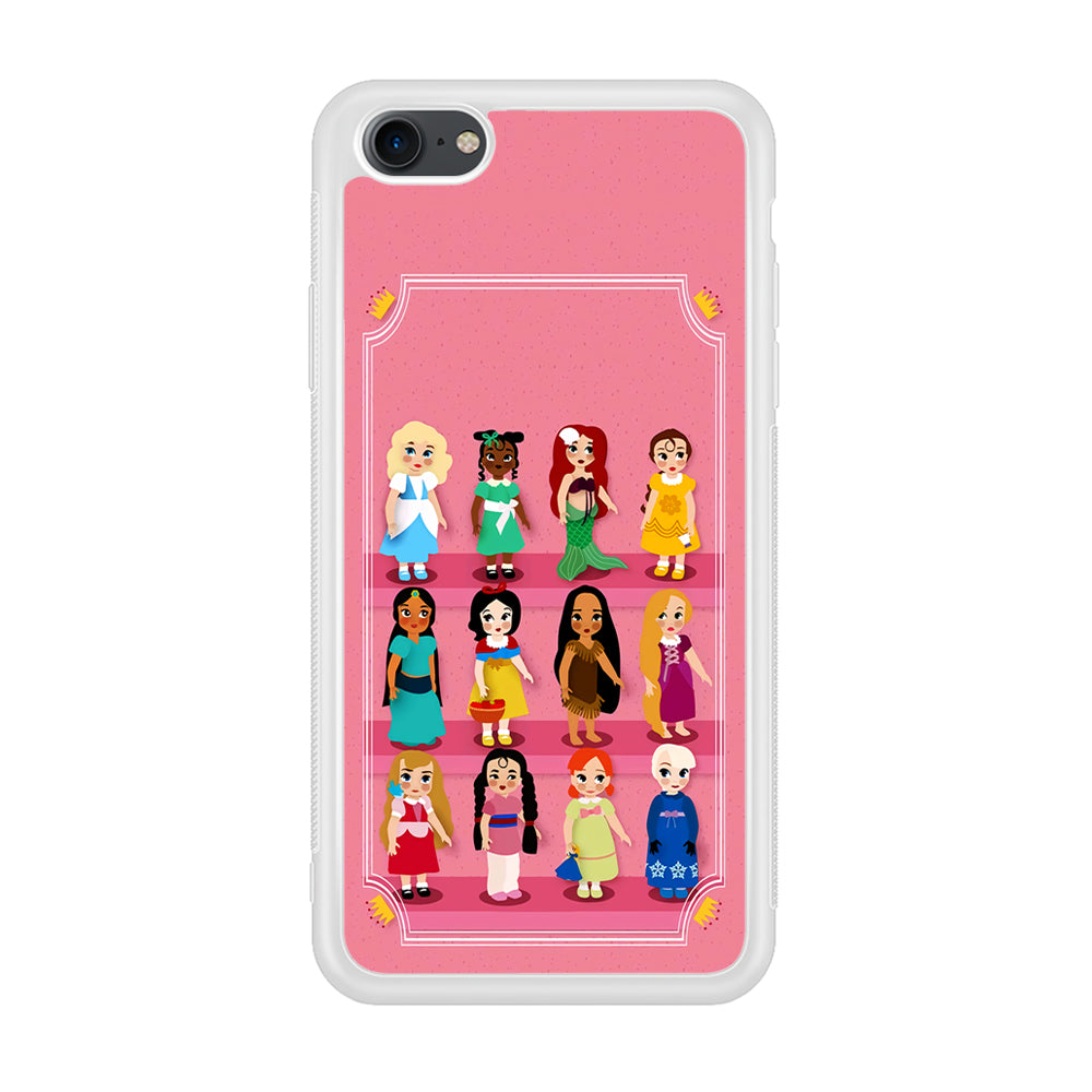 Cute Disney Princes iPhone 7 Case-Phone Case-Rubber White (2D Case)-Altracase