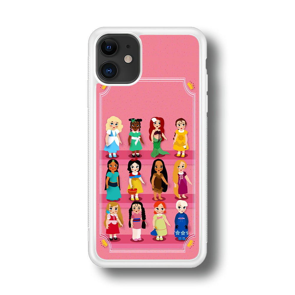 Cute Disney Princess iPhone 11 Case-Phone Case-Rubber White (2D Case)-Altracase