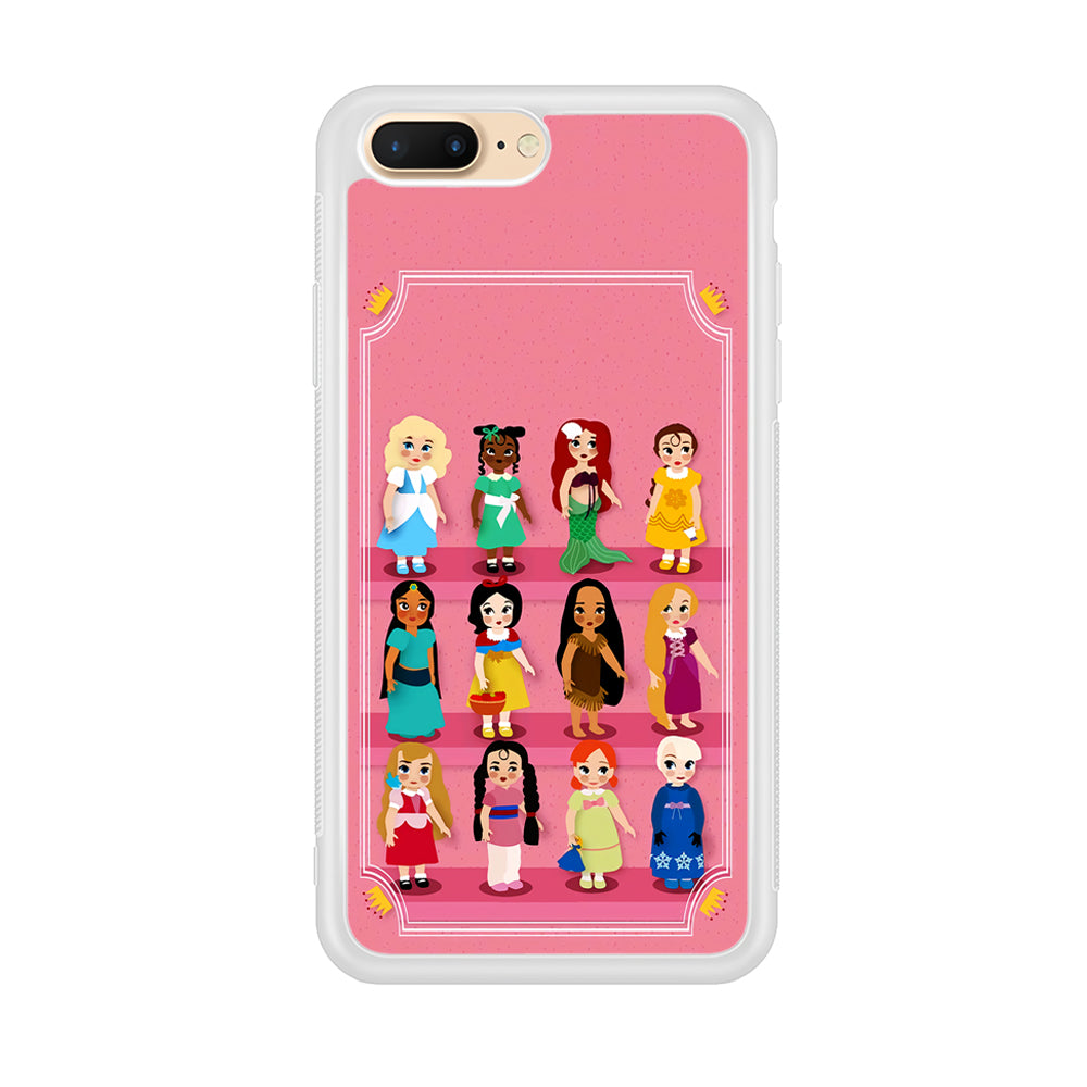 Cute Disney Princess iPhone 8 Plus Case-Phone Case-Rubber White (2D Case)-Altracase