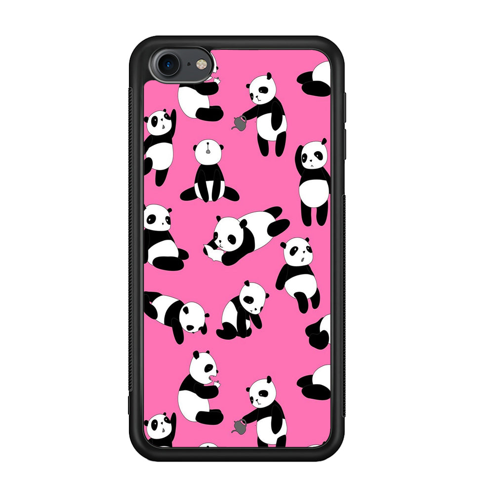 Cute Panda iPod Touch 6 Case-Phone Case-Rubber Black (2D Case)-Altracase