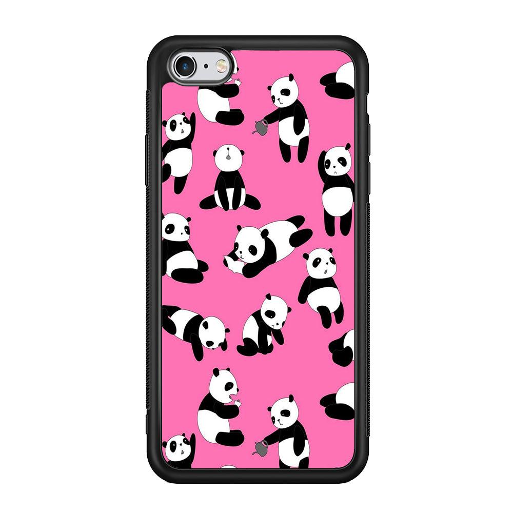 Cute Panda iPhone 6 | 6s Case-Phone Case-Rubber Black (2D Case)-Altracase