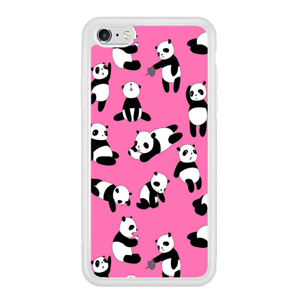 Cute Panda iPhone 6 | 6s Case-Phone Case-Rubber White (2D Case)-Altracase
