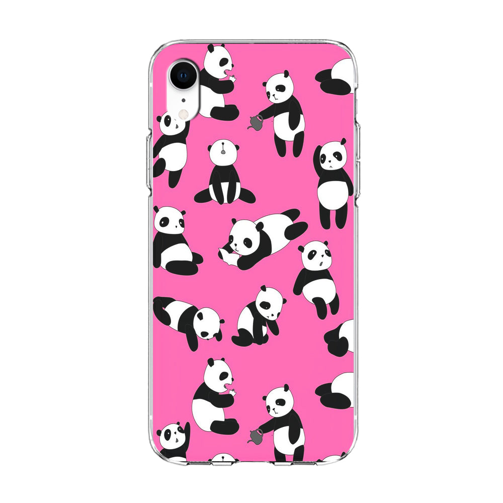 Cute Panda iPhone XR Case-Phone Case-Clear Soft Case-Altracase
