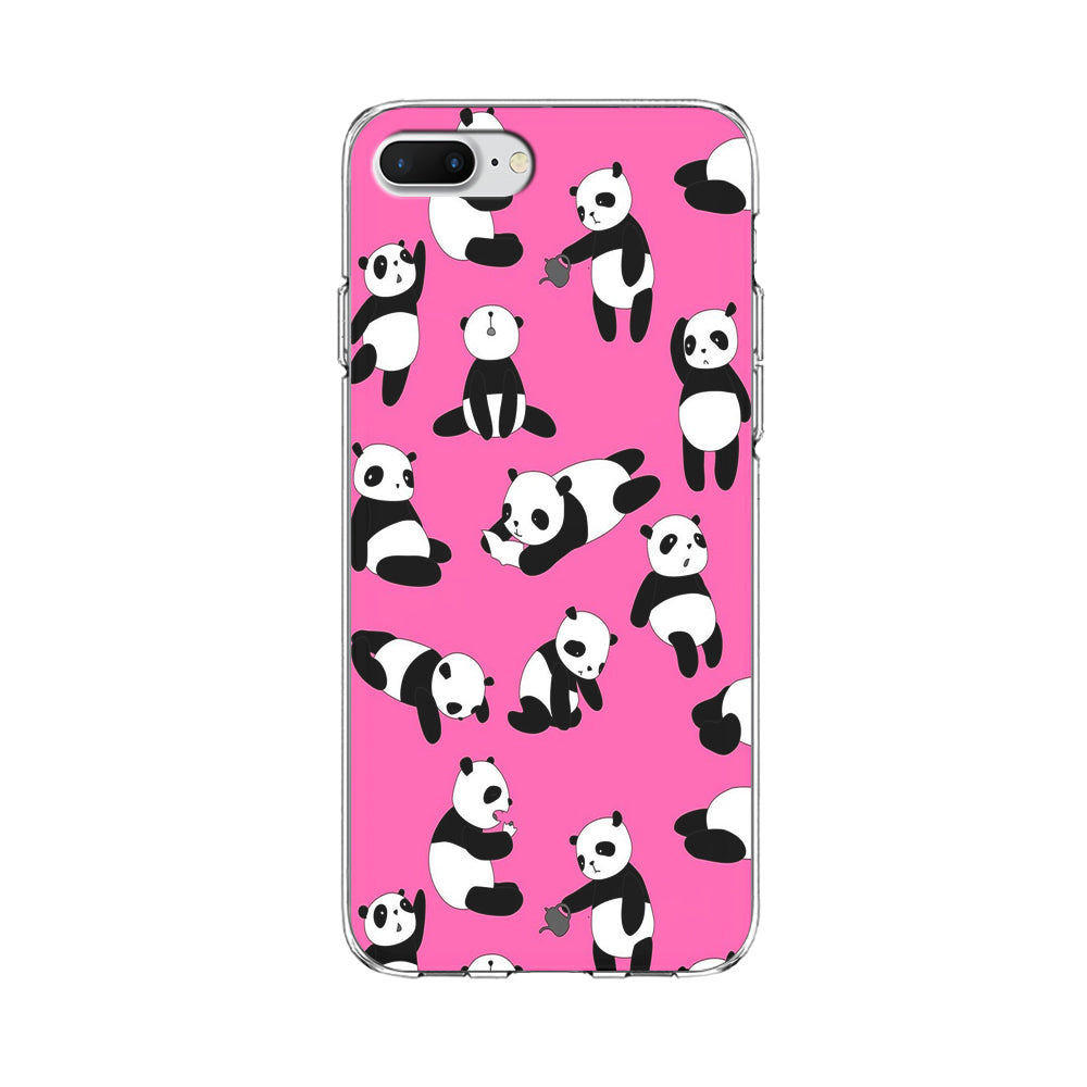 Cute Panda iPhone 8 Plus Case-Phone Case-Clear Soft Case-Altracase
