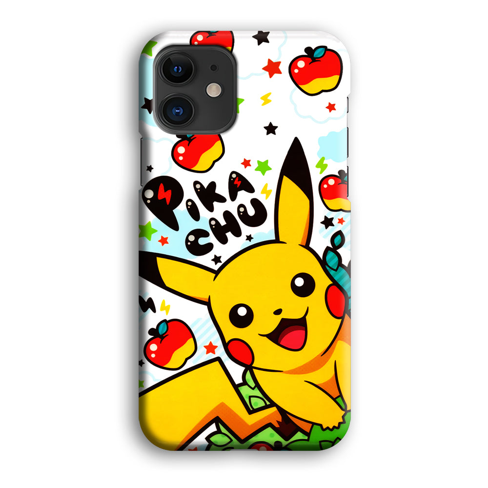 Cute Pikachu and Apple iPhone 12 Case-Phone Case-3D Case-Altracase