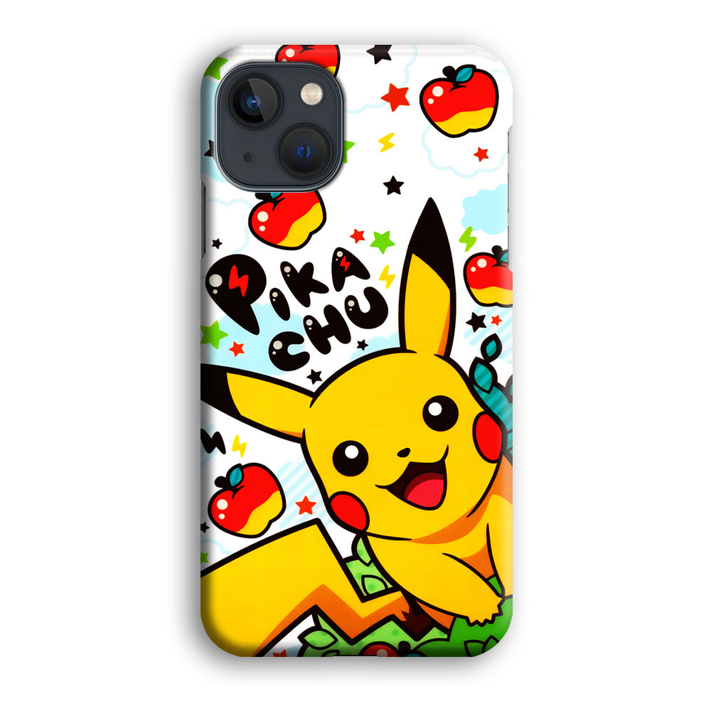 Cute Pikachu and Apple iPhone 13 Case-Phone Case-3D Case-Altracase
