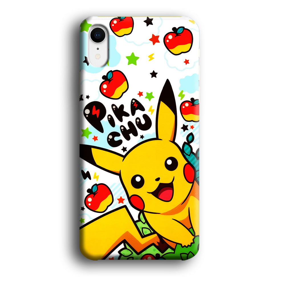 Cute Pikachu and Apple iPhone XR Case-Phone Case-3D Case-Altracase