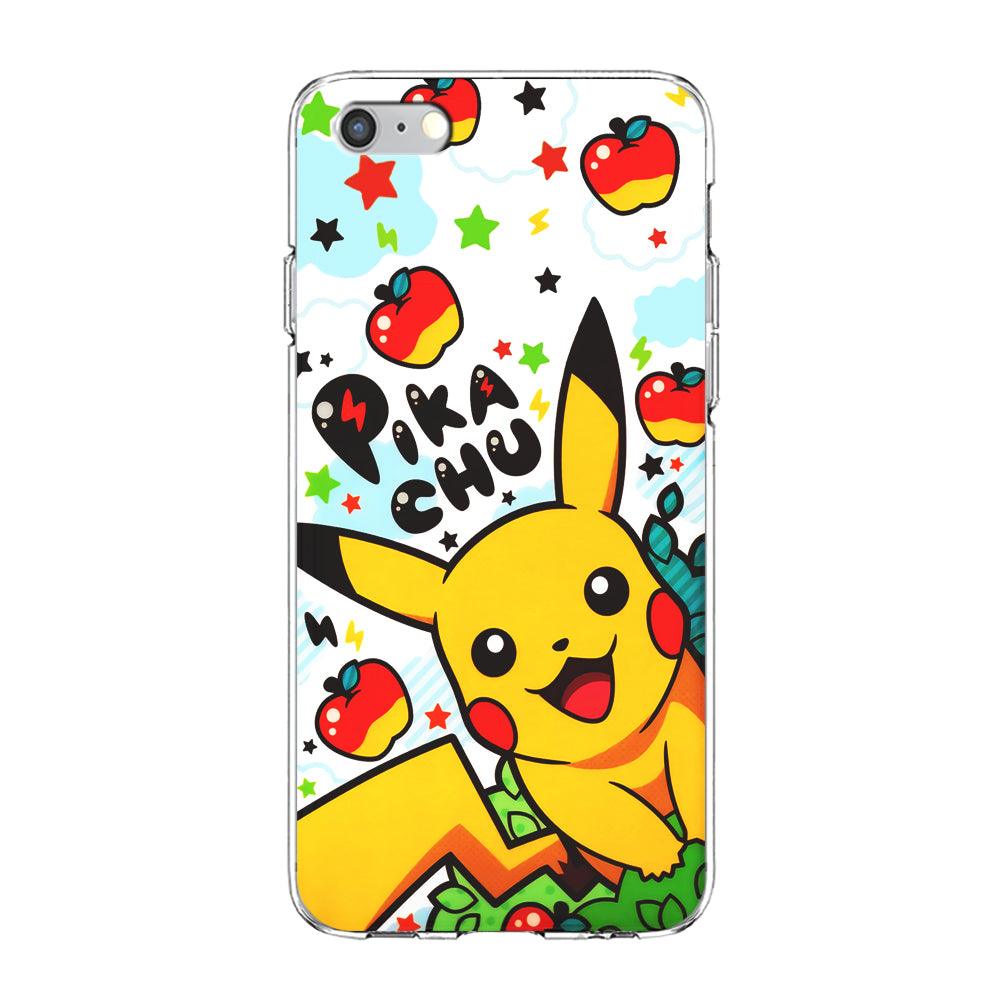 Cute Pikachu and Apple iPhone 6 | 6s Case-Phone Case-Clear Soft Case-Altracase