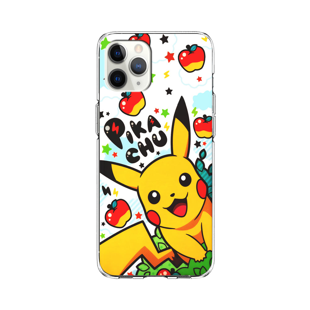 Cute Pikachu and Apple iPhone 11 Pro Case-Phone Case-Clear Soft Case-Altracase