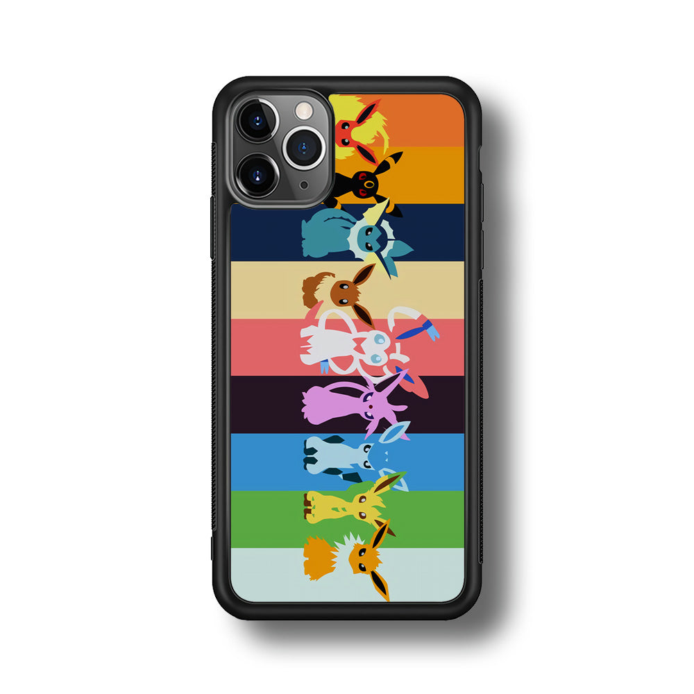 Cute Pokemon Evolutions iPhone 11 Pro Case-Phone Case-Rubber Black (2D Case)-Altracase