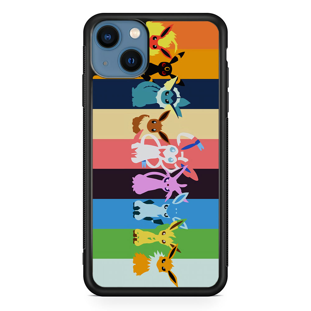 Cute Pokemon Evolutions iPhone 13 Case-Phone Case-Rubber Black (2D Case)-Altracase