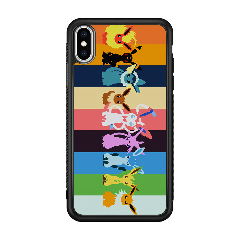 Cute Pokemon Evolutions iPhone X Case-Phone Case-Rubber Black (2D Case)-Altracase