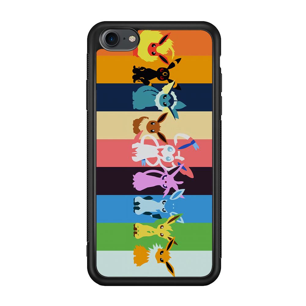 Cute Pokemon Evolutions iPhone 7 Case-Phone Case-Rubber Black (2D Case)-Altracase