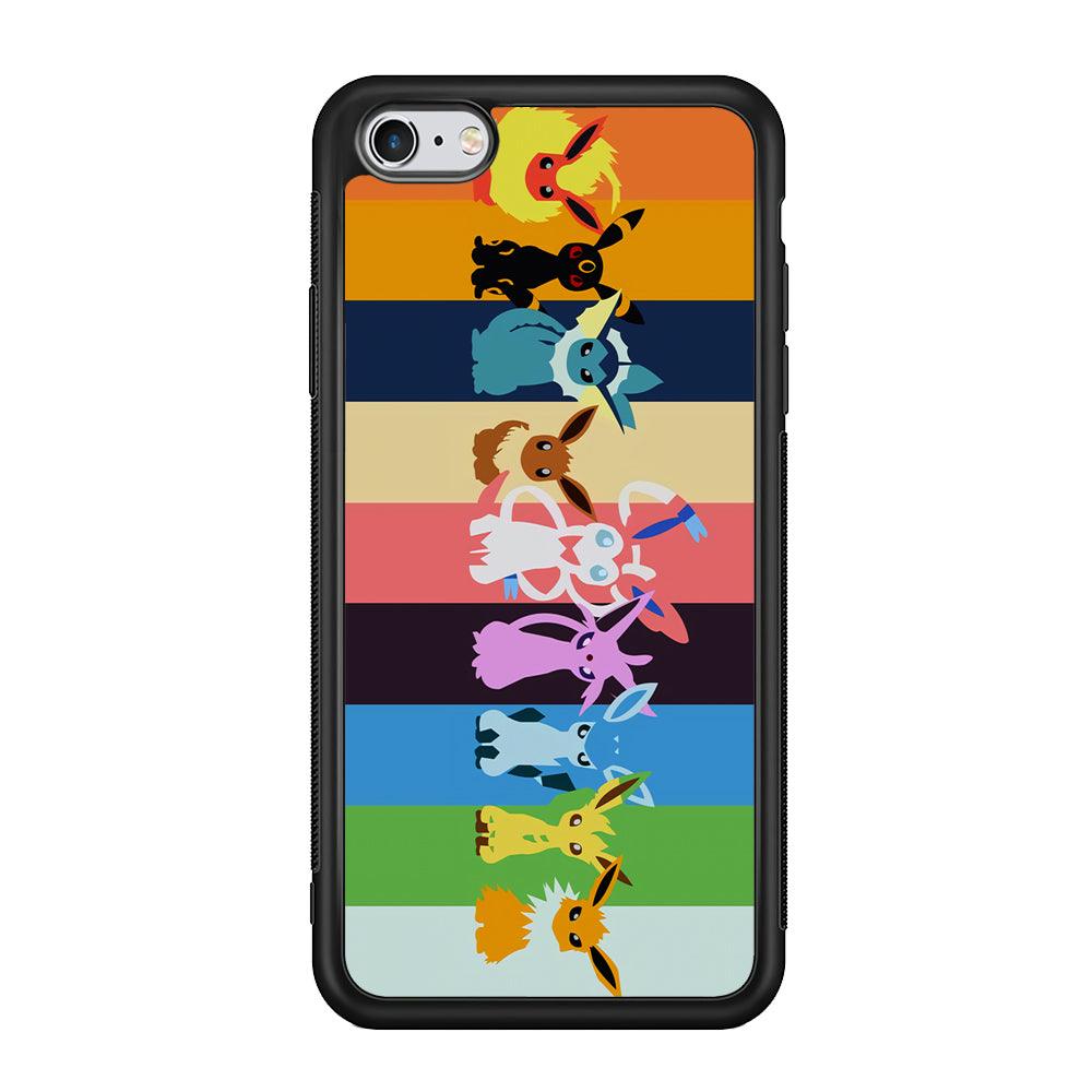Cute Pokemon Evolutions iPhone 6 | 6s Case-Phone Case-Rubber Black (2D Case)-Altracase