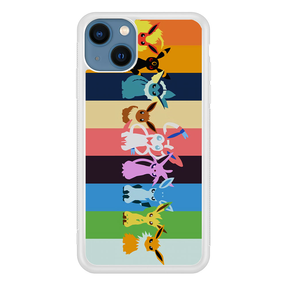 Cute Pokemon Evolutions iPhone 13 Case-Phone Case-Rubber White (2D Case)-Altracase