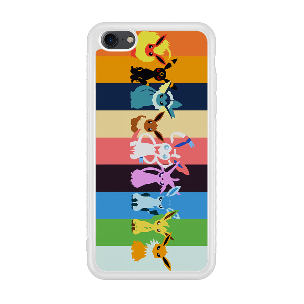 Cute Pokemon Evolutions iPhone 7 Case-Phone Case-Rubber White (2D Case)-Altracase