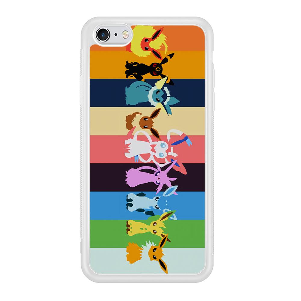 Cute Pokemon Evolutions iPhone 6 | 6s Case-Phone Case-Rubber White (2D Case)-Altracase