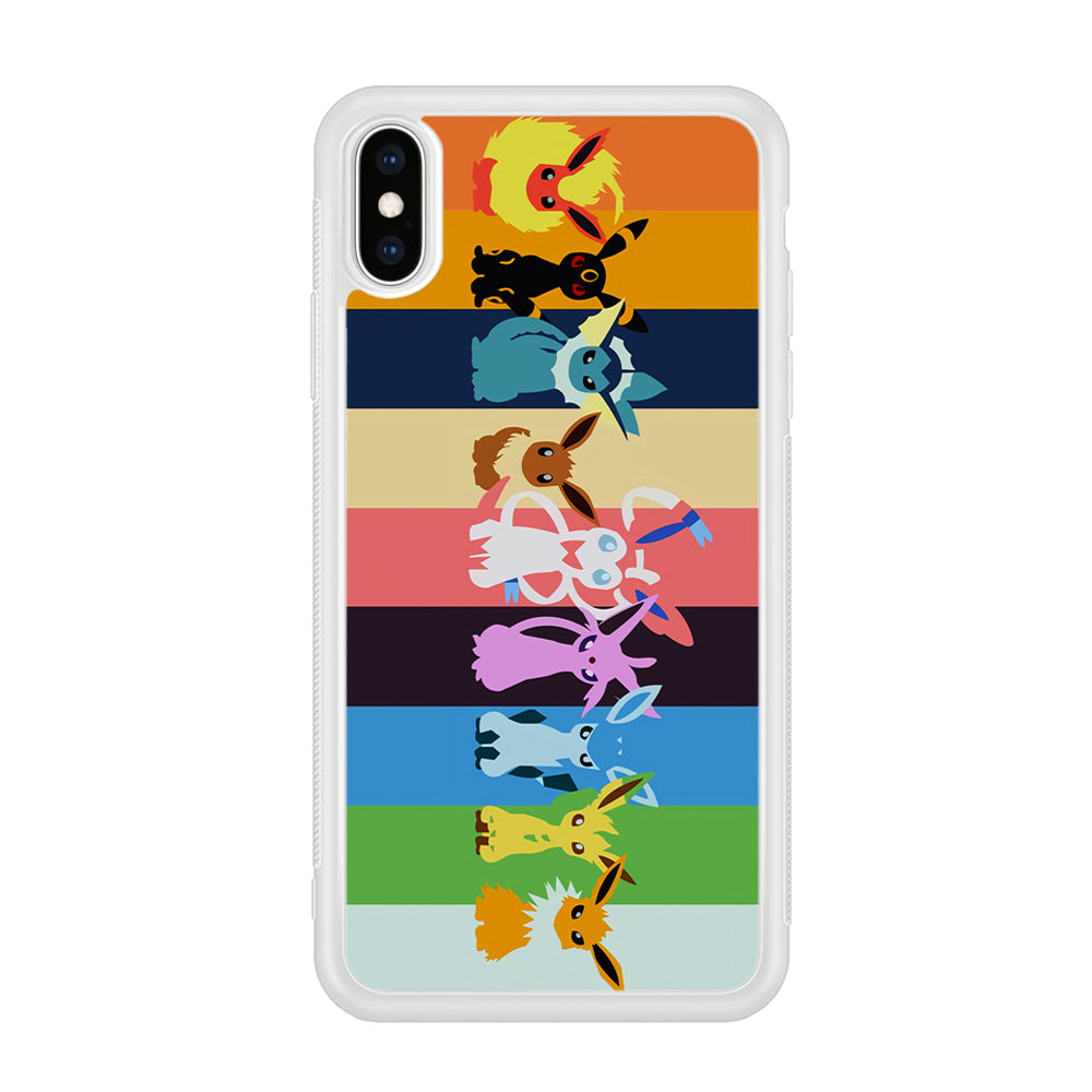 Cute Pokemon Evolutions iPhone X Case-Phone Case-Rubber White (2D Case)-Altracase