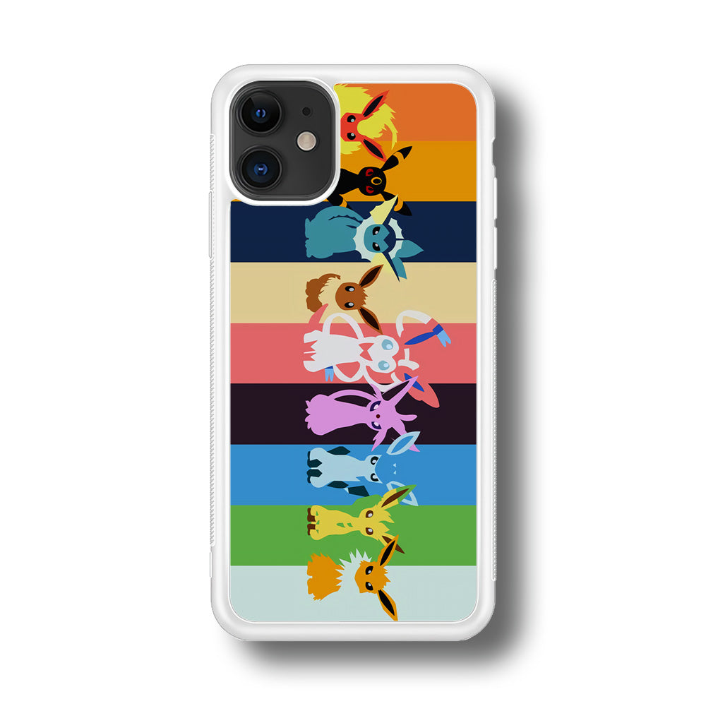 Cute Pokemon Evolutions iPhone 11 Case-Phone Case-Rubber White (2D Case)-Altracase