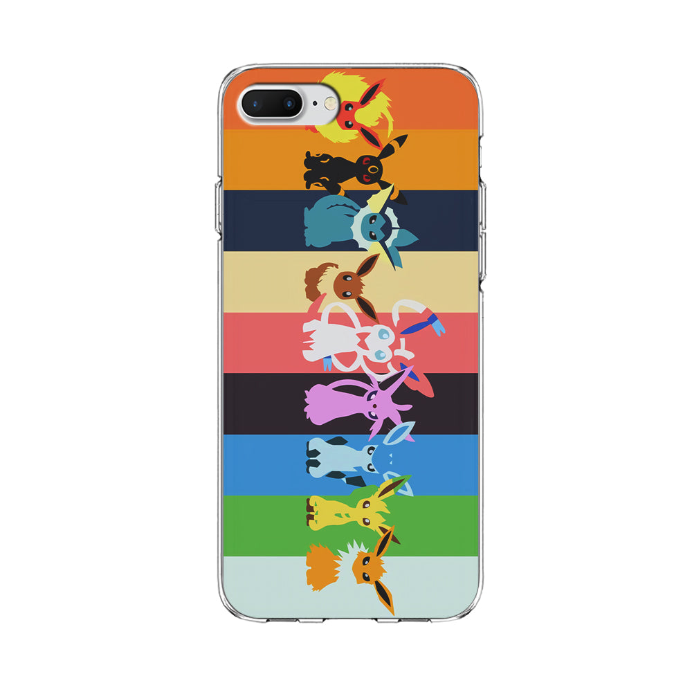 Cute Pokemon Evolutions iPhone 8 Plus Case-Phone Case-Clear Soft Case-Altracase