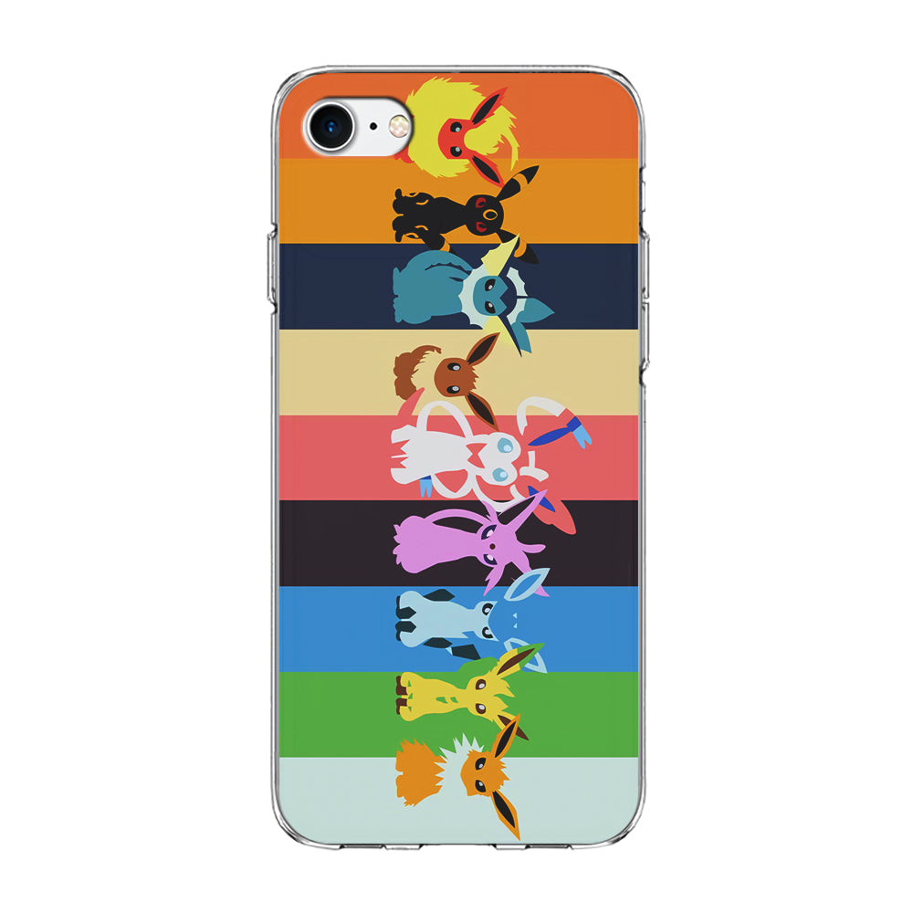Cute Pokemon Evolutions iPhone 8 Case-Phone Case-Clear Soft Case-Altracase