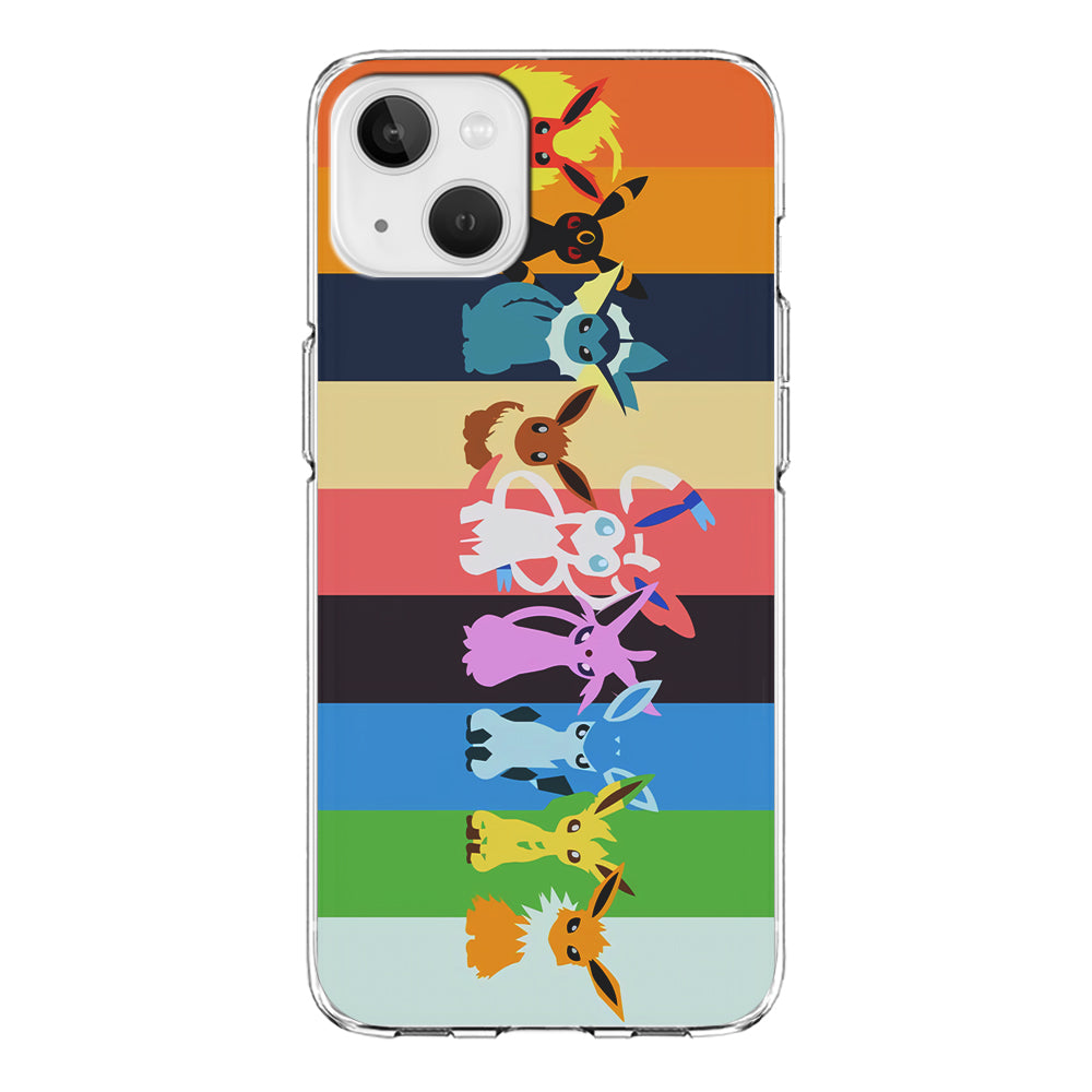 Cute Pokemon Evolutions iPhone 13 Mini Case-Phone Case-Clear Soft Case-Altracase